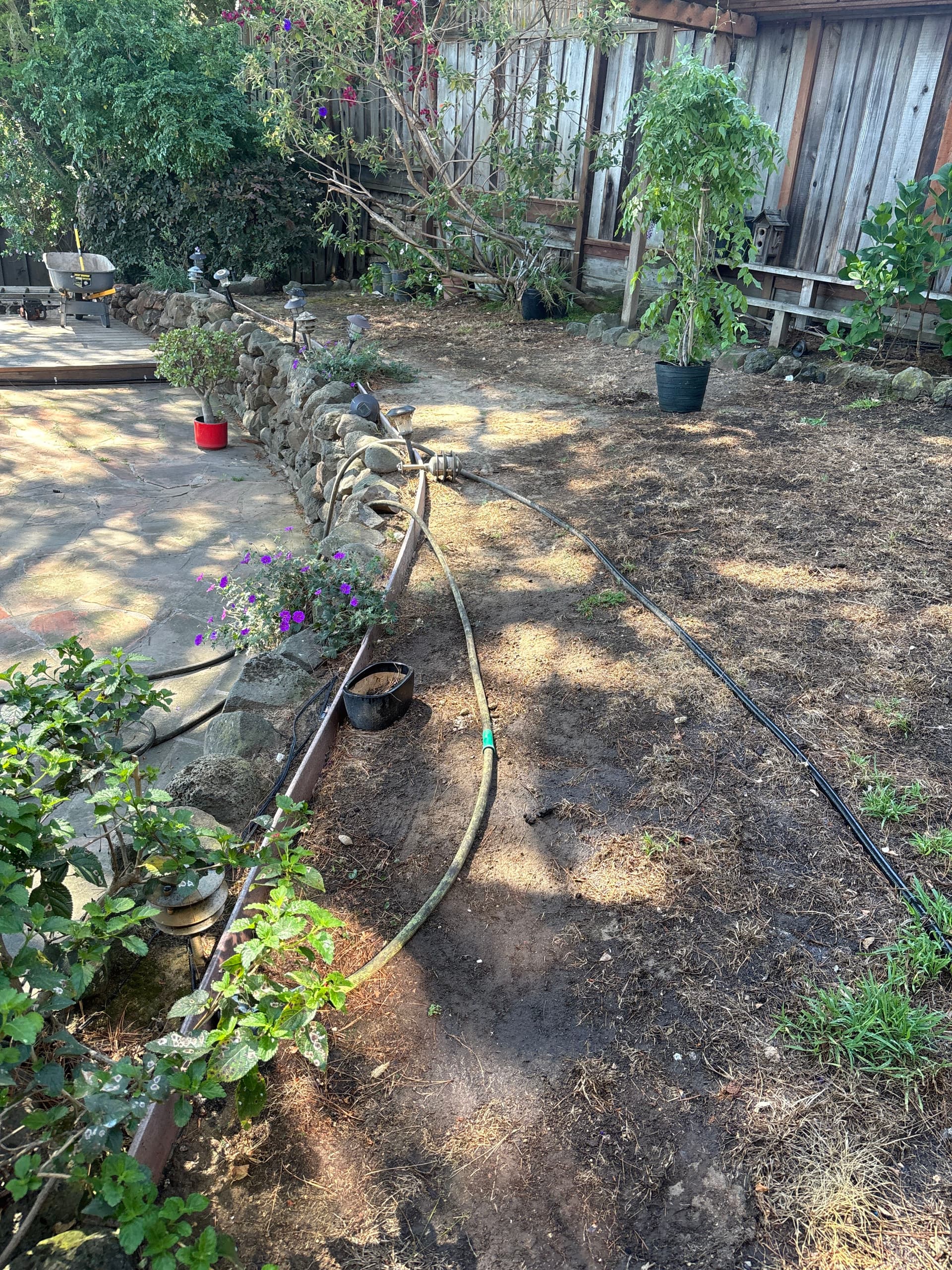 Gallery photos for Garden Overhaul With Flagstone Path New Mulch and Irrigation: Image #1