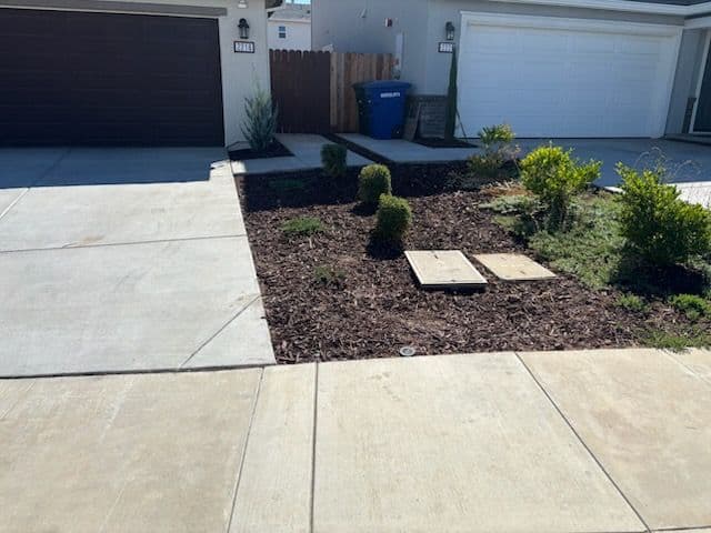 Gallery photos for Stunning Front Yard Transformation with Fresh Mulch: Image #2
