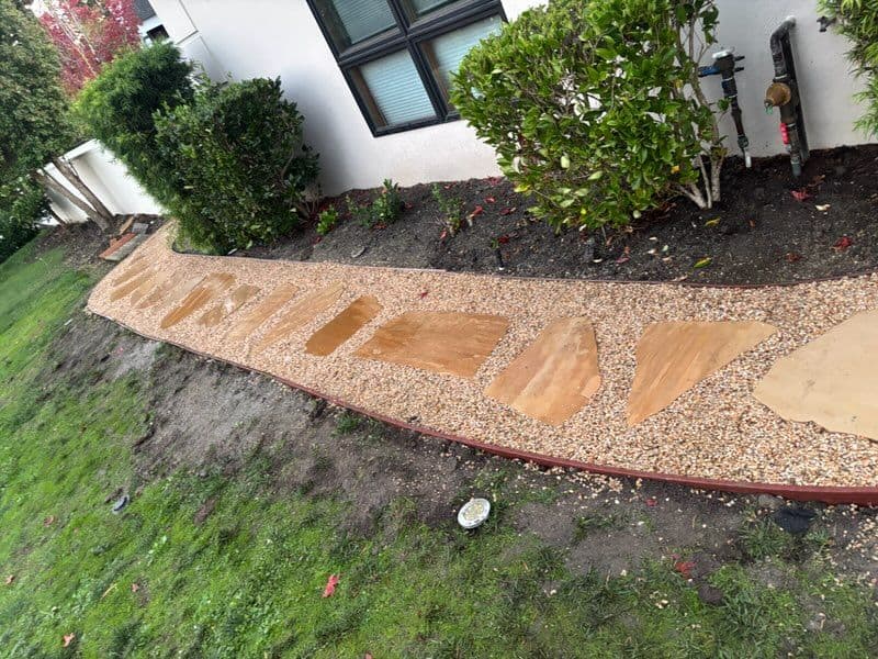 Elegant Stone Pathway Installation by Fisher Garden & Landscaping