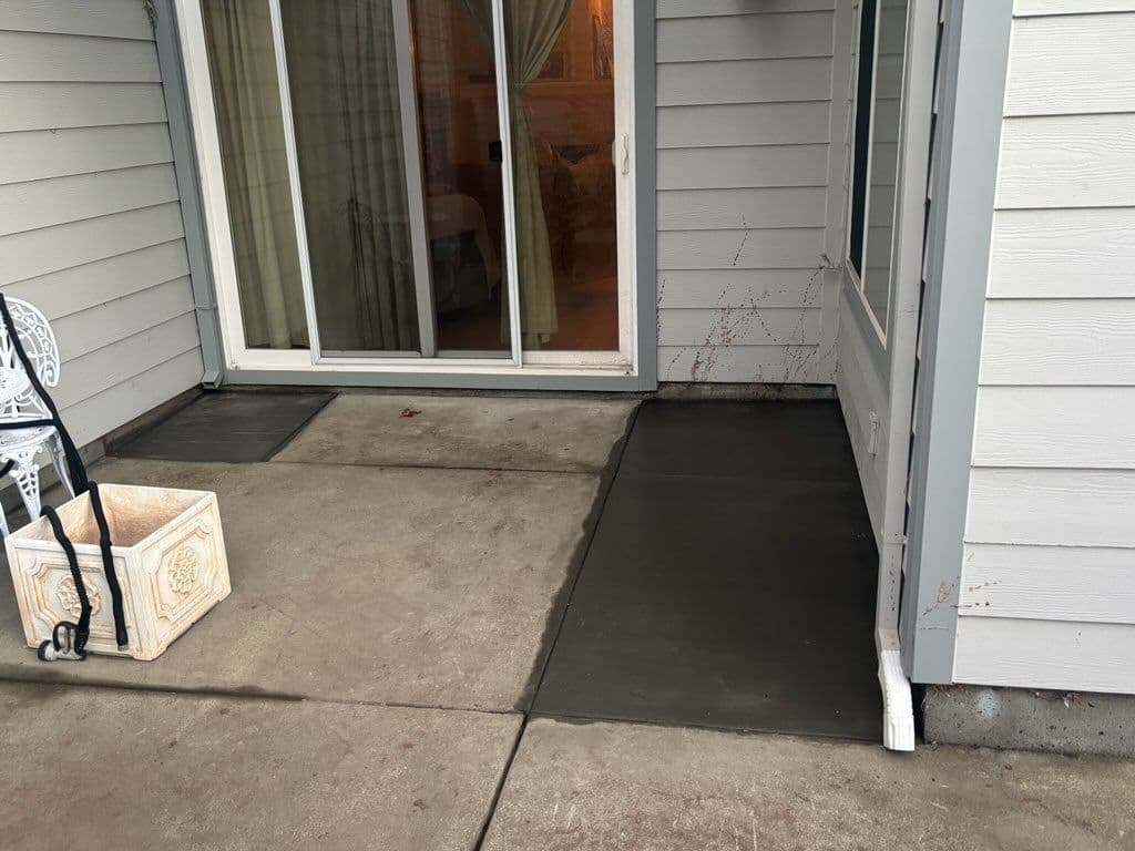 Garden and Patio Makeover with Fresh Concrete and Mulch