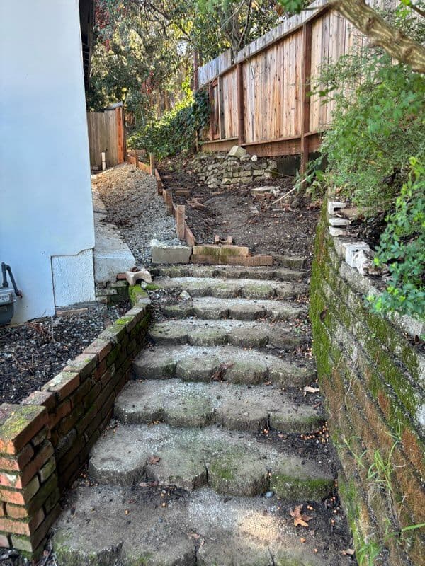 Gallery photos for Front Yard Makeover with Stone Walkway and Greenery: Image #2