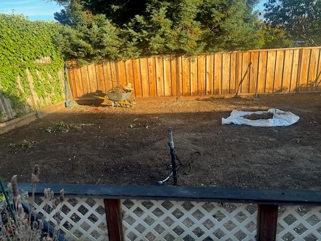 Gallery photos for Transforming Backyard with New Lawn Installation: Image #1